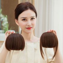 Real hair hoop one wig fake bangs with hairband hair band women oblique bangs fake head curtain hair braids fake head