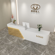 Company front desk reception desk beauty salon clothing store simple modern bar table hotel barber nail shop cashier