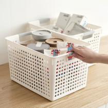 Plastic storage basket rectangular storage box desktop small basket kindergarten toy frame snack storage basket