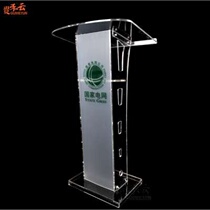  Crystal transparent podium Acrylic small vertical welcome shopping guide desk Reception desk Valet parking desk Speech