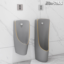  Household adult urinal Ceramic color urinal Bathroom wall-mounted automatic induction deodorant urinal