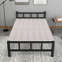 Folding Bed Single Bed single bed Home Office Afternoon bed Simple bed Wood plate Bed Portable Escort Bed Rental House Iron Bed