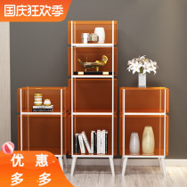 Nordic luxury living room acrylic shelf floor bedroom storage cabinet combination locker simple decoration bookshelf