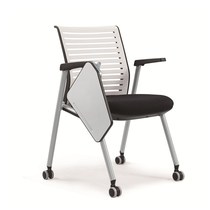 Folding conference room chair with writing board four-legged mobile computer office chair student training chair with table Board