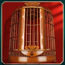 Thrush bird cage Bamboo boutique full set of accessories Bamboo woven high-end handmade old bamboo carved starling large bird cage