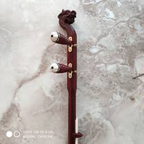 Red sandalwood dragon head plate Hu Rod red sandalwood black sandalwood Qinqin cavity plate Hu pole flat Rod