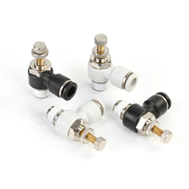 Pneumatic cylinder quick intubation L-type speed regulating throttle valve connector SL6 4 10 12 SL8-02-01-03-04 points