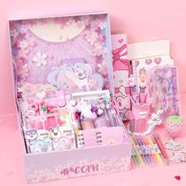 Net Red Girl Heart set Stationery Gift Bag learning supplies hand account book stationery box set creative stationery gift bag