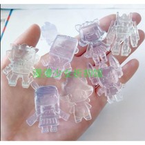 Color-changing doll mini world blind box toy transparent rubber Crystal doll little person pendant like leather brush student