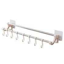  Hanging towel rack Punch-free towel rack Bathroom bath towel rack Bathroom shelf hook toilet towel bar