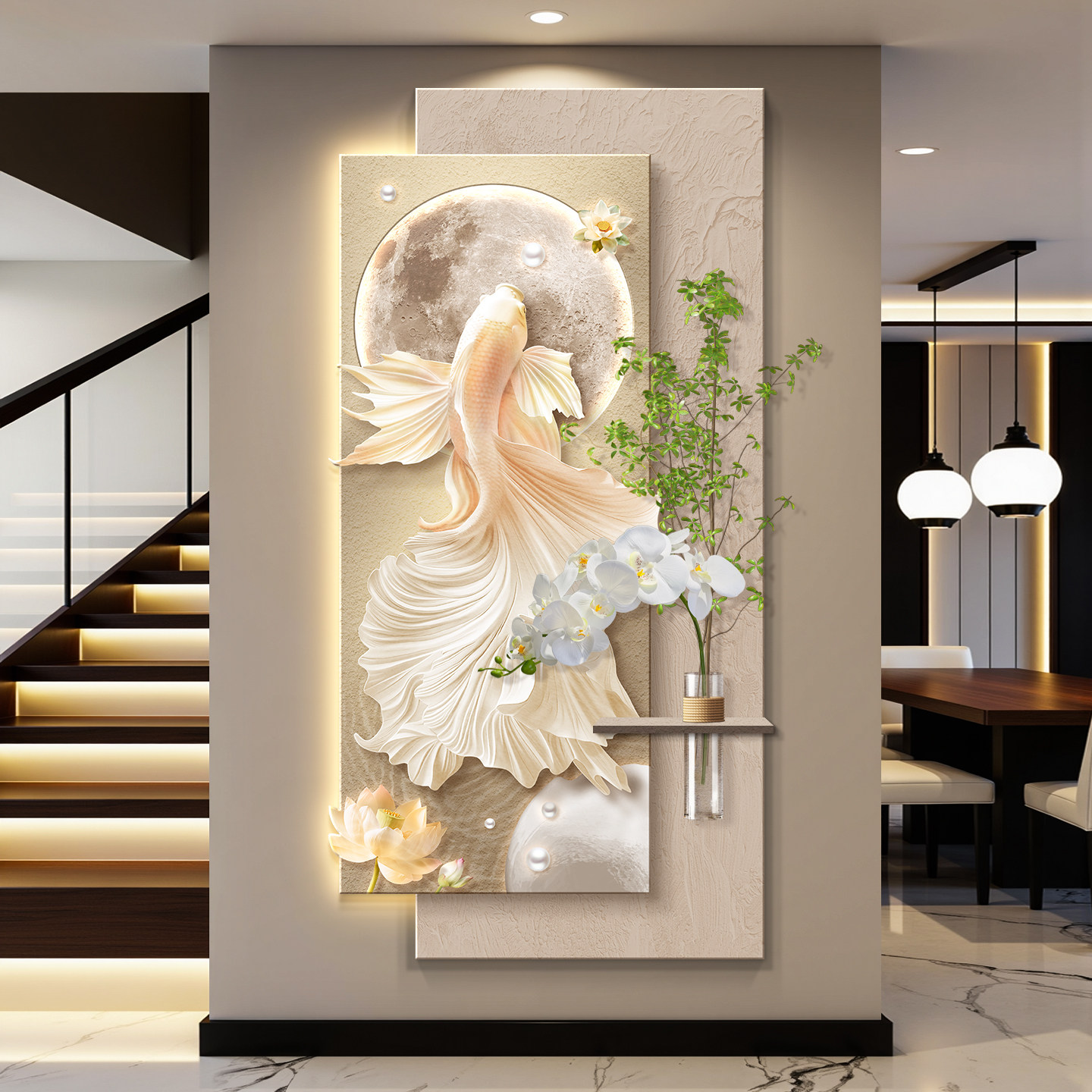 LED锦鲤玄关装饰画-LED锦鲤玄关装饰画促销价格、LED锦鲤玄关装饰画品牌