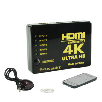 HDMI switcher five in one out 4K HD video switcher HDMI5 cut 1 converter with infrared remote control