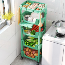 Kitchen shelf vegetable basket floor-to-ceiling multi-function integrated multi-layer vegetable storage shelf supplies Household Daquan