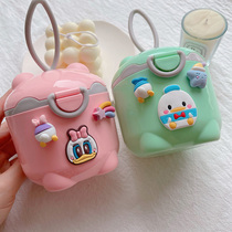 Baby milk powder box portable out sealed moisture-proof storage tank supplementary food rice flour boxed milk powder grid