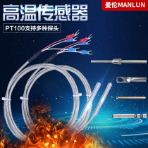 WZP-PT100 fire-resistant high temperature resistant wire 500 degrees platinum thermal resistance PT1000 temperature sensor thermocouple probe