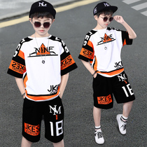 Childrens clothes boy cool summer clothes suit 2022 New summer CUHK Tong Shuai Boy Street Dance Clothes Tide