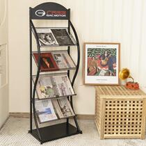 Sturdy Four-story books and books shelves Insurance company Magazine Information containing shelf office Newspaper display personality