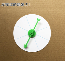 Childrens parent-child table game early education toy DIY literacy turntable English word card roulette interactive teaching aids