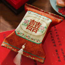 Hall Oriental Joy Sugar Red Festive Wedding Paper Towels Box Newcomer Wedding Wedding Wedding Wedding wedding Wedding Wedding Wedding bedroom Wedding House Arrangement Paper Towels