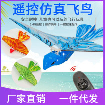 Trick or treat creative remote control simulation flying bird bubble 2 4G remote control flapping wing bird hand-thrown aircraft toy