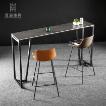 Nordic marble rock board bar table and chair home light luxury wind partition wall milk tea shop balcony bar table