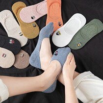 Socks Children Han Edition Short Socks Spring Fall Style Lady Boat Socks Pure Cotton Socks Full Invisible Cute Student Tide Shallow