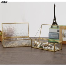 Nordic new jewelry box jewelry box retro jewelry display box rectangular cosmetics desktop storage box