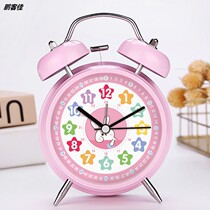 Students use small alarm clock oversized alarm cartoon smart silent bedside luminous childrens bedroom dedicated electronic charging