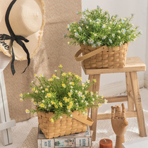 ins Wind fake flower simulation bouquet living room furnishings TV cabinet potted ornaments dining table plastic decorative floral furnishings
