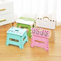 Plastic folding stool portable outdoor small stool home Maza adult simple fishing chair train small bench