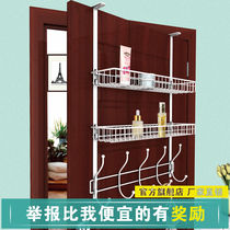 Nail door rear adhesive hook hanger silent door rear storage frame door back rack bedroom toilet hanger