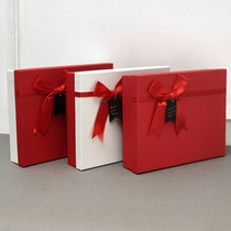 Festive red gift box empty box large clothes scarf box gift box wedding gift box custom box