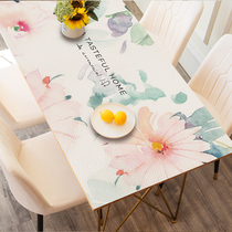 Table mat Nordic style tasteless light luxury net red waterproof oil-proof and anti-scalding leather Leave-in tablecloth Coffee table household