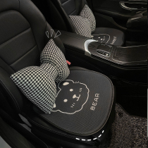 Car seat cushion single piece winter short plush heating cute cartoon rear seat cushion four seasons general goddess