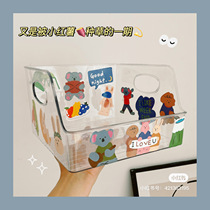 ins transparent desktop storage box drawer type cosmetics box basket student dormitory artifact desk shelf