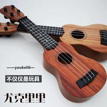 Ukulele beginner childrens small guitar toy piano simulation can play girl boy musical instrument student gift