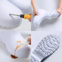 Thickened white EVA foam food factory work plus cotton rain boots aquatic cotton rain boots waterproof shoes work rain shoes