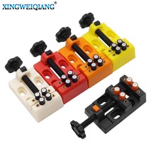 Mini mini aluminum alloy suction type bench pliers household small flat pliers play walnut clip tool engraving drilling machine