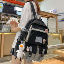 Schoolbag female ins Korean version of high school students junior high school students three to five six years of large capacity hipster backpack