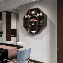 Wall Shelf shelf wall hanging living room bookshelf wall board wrought iron wall deck solid wood decorative shelf