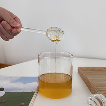 High borosilicate glass honey mixing rod texture good-looking easy to clean and environmentally friendly honey stick creative jam bar heat-resistant