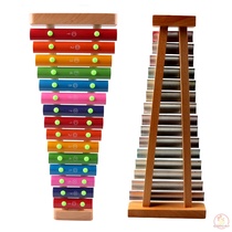 Childrens hand knocking xylophone 15 sound professional percussion instrument aluminum plate small bell piano wooden kindergarten baby educational toy