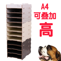 Creative wooden desktop a4 document rack Multi-layer office supplies data file storage rack superimposed document frame