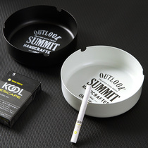 Nordic iron ashtray living room coffee table ashtray creative home office fashion personality Hata gray cylinder ornaments