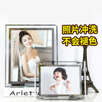 Photo frame crystal glass creative 6 inch 7 inch 8 inch table wash photo made photo album printing A4 printed as ornaments