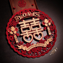 Three-dimensional happy stickers set wedding womens men arranged window grilles wedding room decoration wedding door stickers wedding supplies