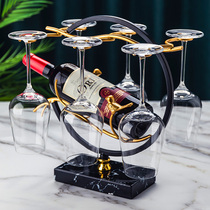 Red wine rack Creative wine cabinet Modern decoration Crystal cup holder ornaments upside down household shelf pylons Light luxury goblets