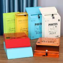 ~Style home letter campus meaning garden long piece box garden see heart letter field box home hanging box with lock message long letter small box