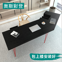 Solid wood boss table Chief desk simple large class office black single manager table boss table