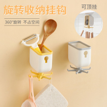 Rotating hook non-perforated kitchen hook strong viscose wall household wall hanging creative viscose hook multifunctional hook
